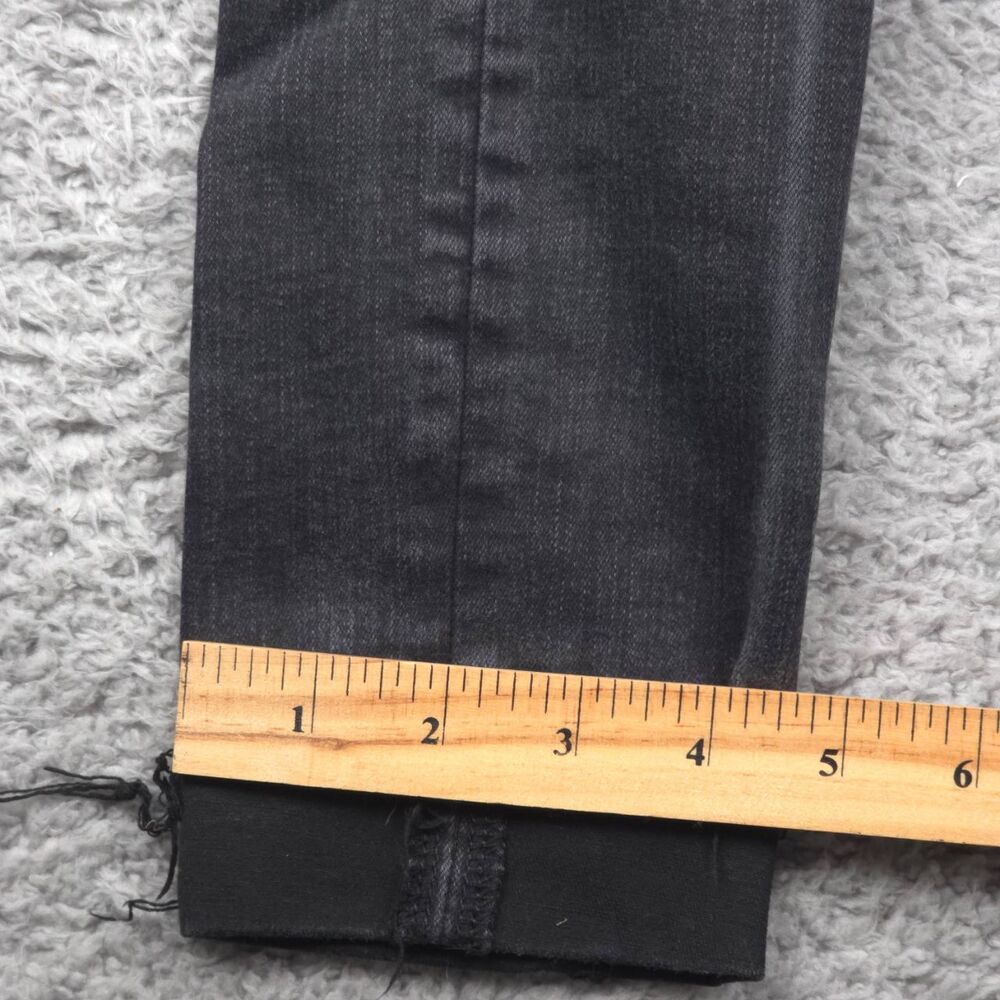 Abercrombie Jeans Womans 28 6L Black Thrashed High Rise Skinny Ripped Knees - Picture 7 of 11